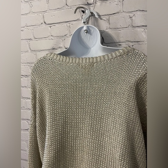 H&M Metalic oversized crew neck sweater Size 6 - Picture 6 of 10